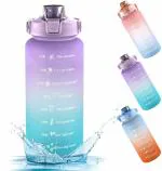 BETLEX 2 liter WaterBottle Motivational Waterbottle with Time Marker Large Capacity 2000ML, Leakproof BPA Free Fitness Sports Water Bottle (Multi-color)