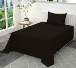Fabture Cotton Bedsheet for single bed with 1 pillow cover/ Satin bedsheet for single bed/ bedsheet for hotels (Brown)