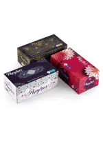 Papyrus Face Tissue Box (Set of 3)| Tissue Box For Home | Facial Tissue Paper | Car Tissue Box | Ultra Soft, Highly Absorbent Face Tissue Wipes Skin | 180 pullsx2 Ply=360 sheets (1 sheet=20x20 cm)