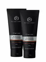 The Man Company De Tan Activated Charcoal Peel-Off Mask with Moringa, Gooseberry and Turmeric Powder Extract for Dead Skin, Blackhead and Tan Removal 100 g Pack of 2