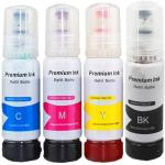 ZOKIO 001/003 Ink For Epson L5190 , L3150 , L3110 , L1110 , L4150 , L6170 , L4160 , L6190 , L6160 Black + Tri Color Combo Pack Ink Bottle