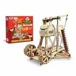 Genius Box Trebuchet Shooter DIY STEM Educational Toy & Construction Activity Game kit for Kids
