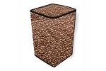 The Furnishing Tree PVC Washing Machine Cover Fully Automatic Compatible for IFB 6.5 kg Top Load TL-RCG/RCSG Aqua Polka Dot Pattern Brown