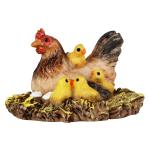 Wonderland Garden Arts And Craft Multicolor Plastic Hen And Chicks - 1.75x1.75x1 inch