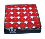 Four Stripes Red Paraffin Wax Tealight Candles (Pack Of 50)