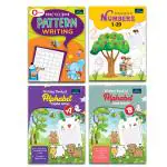 BOOKFORD Writing Practice Book For Kids - Set Of 4 Books - Alphabet Capital,Small Letters , Numbers 1-20 , And 