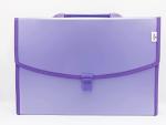 GOLD LEAF Plastic Expanding File Folder with 12 Pockets,Portable Handle, Foolscap Size (Purple