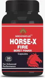 Nirogyaplus Horse-X Fire Beast Herbal & Ayurvedic Power Capsules for Enhanced Performance 30 Cap Bottle for Better Stamina, Immunity & Strength