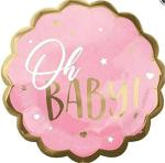 Hippity Hop Rubber Multicolor Oh Baby Printed Foil Balloon