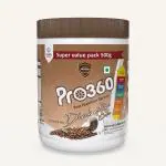 Pro360 Diabetic Care Roasted Coffee Flavoured Health Supplement Protein Powder 500 g