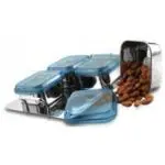 JVL Silver Stainless Steel Mini Designer Bowl Set 200ml (Pack of 4)