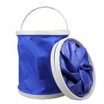 Spartan 11 Ltr Folding Bucket for Outdoor Camping, Car Washing, Fishing, Hiking, Boating (Blue)