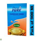 Heritage Dairy Pure Danedar Ghee | Delicious Natural Flavour, Fresh & Wholesome Grassfed, Cultured, Premium & Traditional Ghee | Immunity Booster ,900 ML - (Cake Pack)