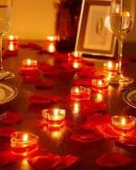 PeepalComm High Scented Wax Heart Shape Decorative Valentine's Gift Rose Scented Candle (Red, Pack of 32)