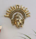 KridayKraft Metal Golden Ganesha Wall Hanging Sculpture Lord Ganesh Idol Ganpati Lucky Feng Shui Wall Decor Arts,Religious Idol,Showpiece Figurines...