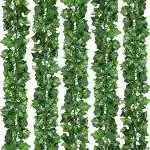 VK HORE Deehome Artificial Ivy Hanging Grass Creepers (Set of 12), Artificial Hanging Grass for Home Decoration, Wall Hanging Grass for Decoration (Set of 12) (7.5 Ft Long), Green