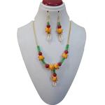 JAYA VISION ENTERPRISES Glass Lamwork Beads with Pendant style Necklace