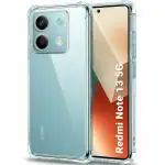 Star Craftune Mi Redmi Note 13 5G Back Cover Case | Ultra Clear Soft Case | Inbuilt Dust Plugs & Anti-Slip Grip | Slim & Protective Back Case Cover (Transparent)