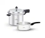 Prestlee Aluminium Pressure Cooker 5 Ltr Cooker Combo (3 Ltr + 5 Ltr)