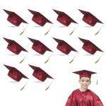 Kaku Fancy Dresses Graduation Hat For Degree Convocation -Maroon, FreeSize, Unisex (Pack of 10)