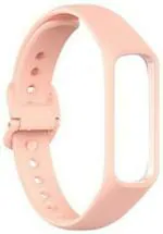 JOBINKA Soft Silicone Watch Band Straps Compatible with Samsung Galaxy Fit 2 SM-R220 Smart Band Strap (Pink)