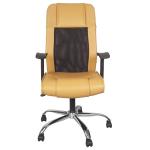 HE Hetal Enterprises Bingo High Back Leather Work from Home Office Chair (Mango and Black Color)
