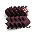Kids Station Made in India Baby Proofing Corner Protector for Kids Safety, Soft Cushion for Sharp Furniture/Table Corner (50g/mt Dense, 10 pcs, L- Shape, Brown)