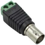 TAAPSEE 1 Pack BNC Female Jack to AV 2 Screw Terminal Connector for Coaxial CAT 5 to CCTV BNC Female Camera Video Balun Adapter (Green, Pack of 1)