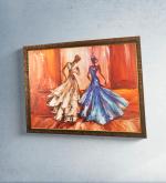 Shree Kala Dancing Divas Oil Painting