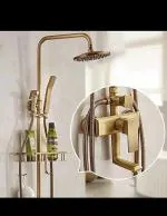 SANIKART Waterfall Basin Sink Faucet Brush Nickel Hot and Cold Water Mixer Crane Tap Copper