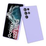 Rakulo Liquid Silicone Flexible with Camera Protection Soft Back Cover Case Samsung Galaxy S22 Ultra (Lavander)