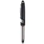 Giftana Metal Led Light Pen with stylus 4 in 1 Multifunction Metal light pen touch with holder for Men and Women, Best Gifts for Fathers/Husband/Brother (Black/Silver)