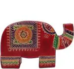 TEJ GIFTS Handcrafted Elephant Leather Piggy Bank Stylish Money Savings Box for Adults, Kids, and Home Decor (Red Elephant)