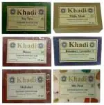 Khadi Herbal Shikakai, Mix Fruit, Tea Tree White Musk, Honey, Rosemary Lavender Soaps, 125 Gm Each (Pack Of 6)