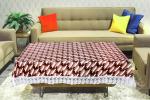The Furnishing Tree Center Table Cover Stain Resistant & Waterproof Rectangle Shape WxL 40x60 inches Symmetric Pattern Maroon