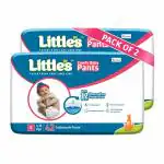 Little's Premium Baby Diapers S Size (Small) Pants Style | 4-8 kg | 84 Count - Pack of 2 | CottonSoft Baby Diaper with Leakage Guard, Wetness Indicator & 12 Hours Absorption 