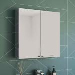 Plantex Bathroom Mirror Cabinet/Stainless Steel 304 Grade Double Door Bathroom Organizer Cabinet/Bathroom Accessories (Chrome,18 X 18 Inches)