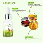 Herbasics Ubtan Face Serum 20% Hyaluronic Acid + Vitamin E for Skin Brightening Serum, Anti Aging, Skin Repair, Dark Circle, Fine Line & Sun Damage Corrector Face Serum-30 ML
