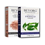 BEYORG Organic Calamine Clay Powder and Indigo Powder for Anti Dandruff, Anti Hair Fall, Straightening and Smoothening - 200 g