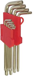 DUMDAAR Heavy duty 9pc Long Torx/Star allen key set Multi Size T10-T50 Allen Key Set