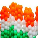 Krido Orange, White & Green Colour Premium Balloon Special for Independence Day/Republic Day Decoration Tri-Colour Balloon/Tiranga Balloon (Pack of 85))