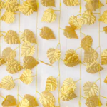 Specialyou.in 12 Pcs Artificial Golden Vines, 8ft Fake Leaves Vines for Backdrop, for Wedding Decoration, Home Decor, Birthday, Balcony Decor, Festival, Wedding Backdrop, Aesthetic Room Decor.