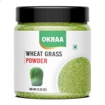 OKRAA Wheat Grass Powder- Vegan / Immunity Booster / Detox / Green Superfood - 100 GM