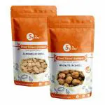 5 A Day Combo Pack of Almond With Paper Shell (Kagzi Badam) 500g and Inshell Walnuts 500g,(1kg)