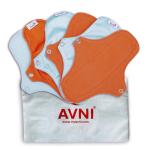 Avni Polyester Fluff Washable Cloth Panty Liner With Storage Pouch - 300Mm (Set Of 6)