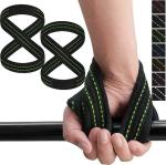 Fitcozi Weight Lifting Straps Figure 8, Anti Slip Strap with cuffs wrist Support Wrist Support