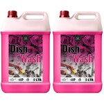 BLISS & BLUSH Dishwash Liquid 10 Liter Pink Removes Tough Grease, Soft on Hands | Plant-Derived Actives, LABSA & Paraben free