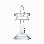 VERTIS Glass Kuthu Vilakku, Diya, Medium, Flameproof