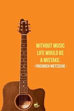 THINKPOT Without Music Life Would be a Mistake Multicolor Paper Poster 12 x 18 inch