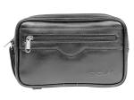 Arira Srk Black Leather Multipurpose Travel Money Pouch